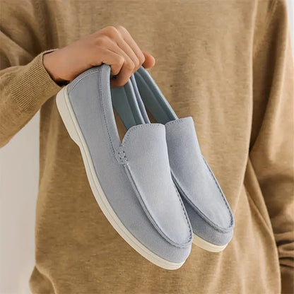 Slip On Loafers - Textile Blend Upper And Easy On Off