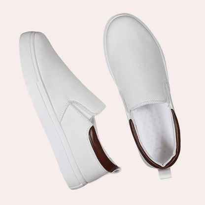 Slip On Sneakers - Canvas Blend Upper & Flexible Sole