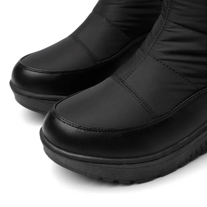 Women's winter boots with fur lining - knee-high and warm for snowy days