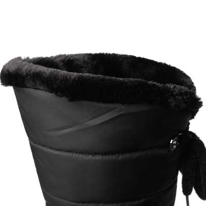 Women's winter boots with fur lining - knee-high and warm for snowy days