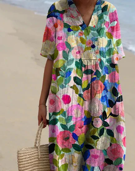 Colorful Fashionable Women's Party Dress - BritishElegance