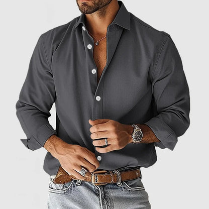 Soft-Blend Dress Shirt - Clean Shape & Breathable Airflow