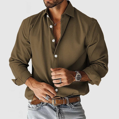 Soft-Blend Dress Shirt - Clean Shape & Breathable Airflow
