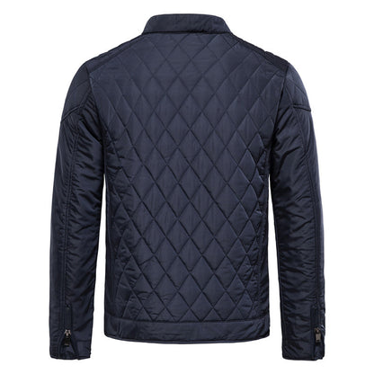 Soft-Blend Overshirt Jacket - Diamond Check And Button Front