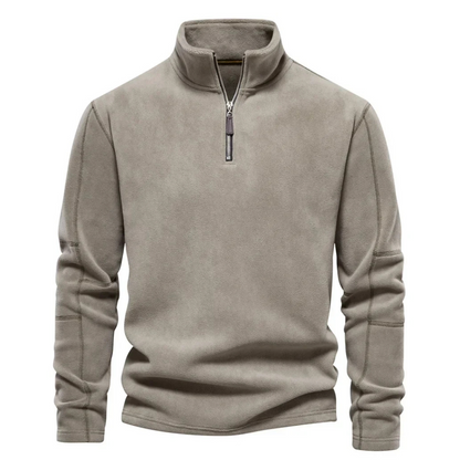 Soft-Blend Sweater - Zip Front Stand Collar & Easy On Off