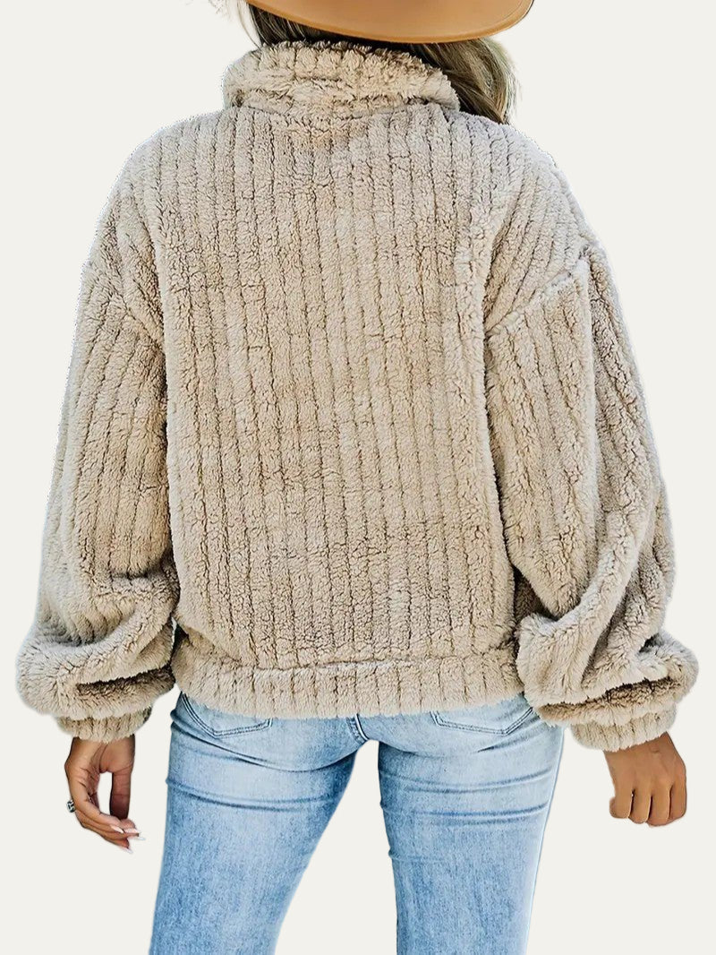 Women’s Plush Cropped Teddy Shacket