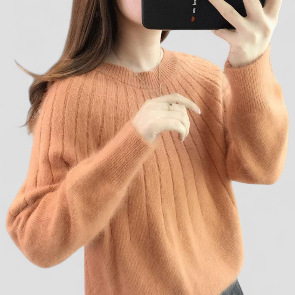 Women’s Cozy Solid Lined Sweater