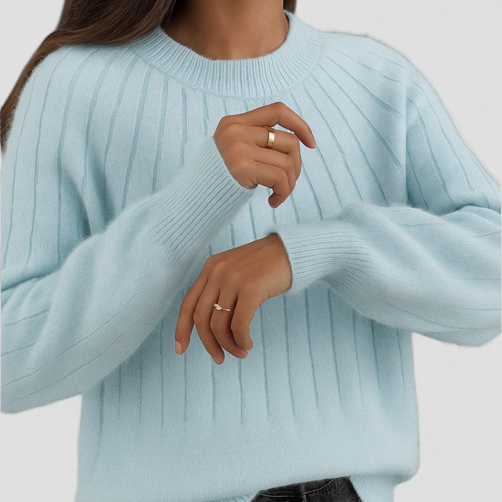 Women’s Cozy Solid Lined Sweater