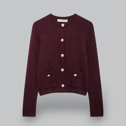 Soft Knit Cardigan with Golden Buttons
