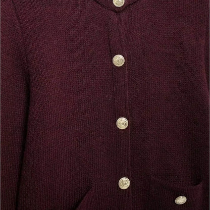 Soft Knit Cardigan with Golden Buttons
