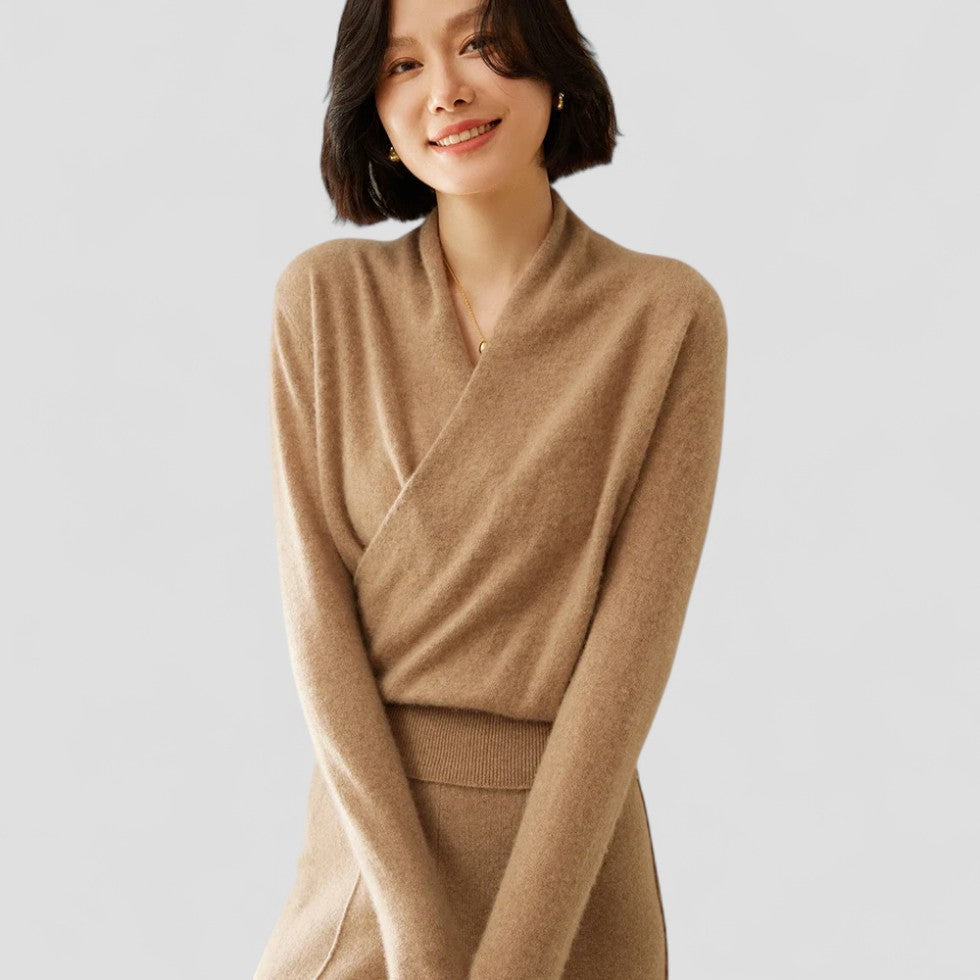 Women’s Crossover Cashmere Sweater