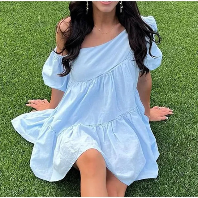 Chic Off Shoulder Mini Sundress for Women