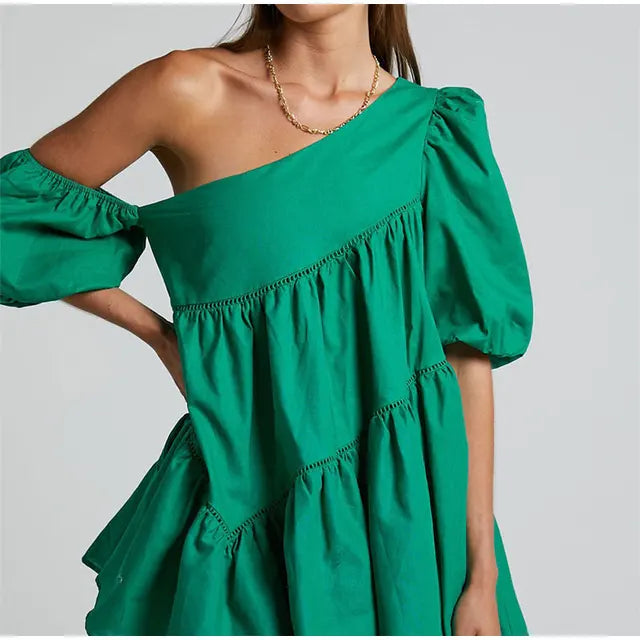 Chic Off Shoulder Mini Sundress for Women