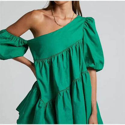 Chic Off Shoulder Mini Sundress for Women