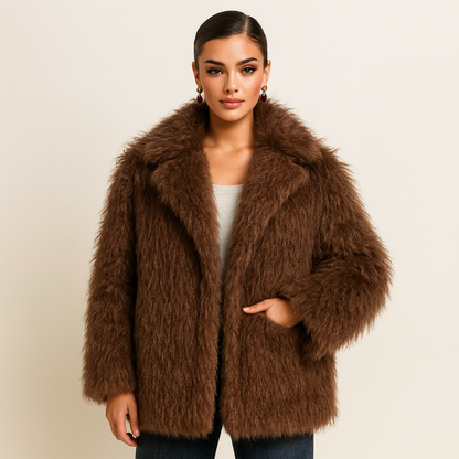 Sophie | Trendy Luxury Faux Fur Coat