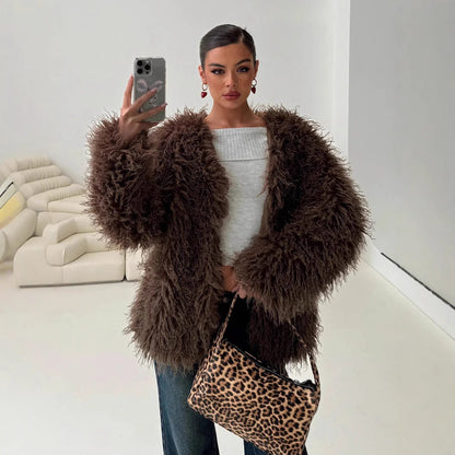 Sophie | Trendy Luxury Faux Fur Coat