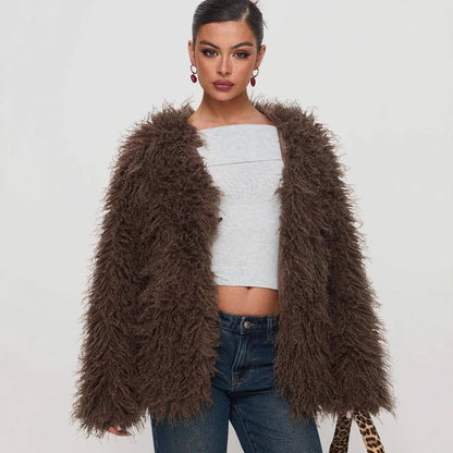 Sophie | Trendy Luxury Faux Fur Coat