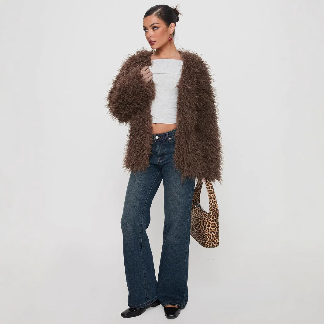 Sophie | Trendy Luxury Faux Fur Coat