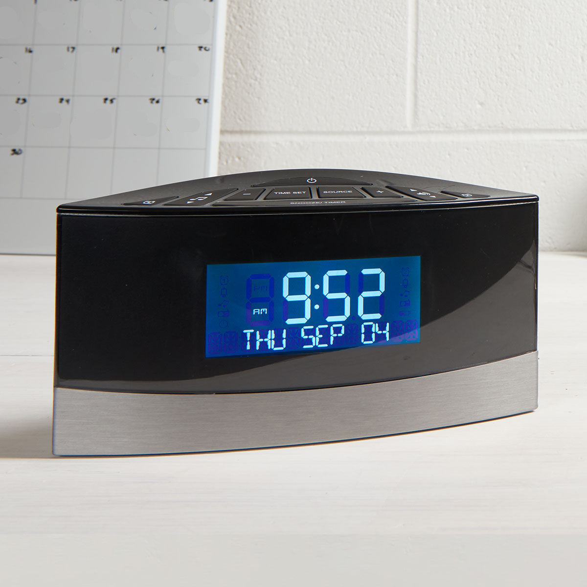 Portable Sleep Sound Machine with Radio and Alarm Clock - BritishElegance