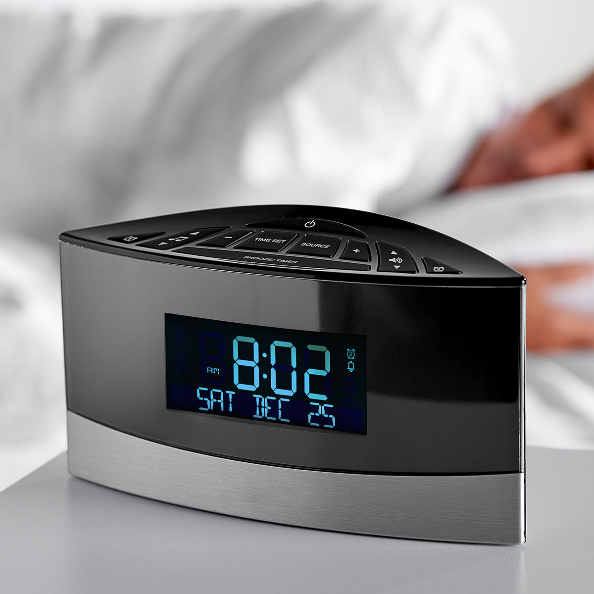 Portable Sleep Sound Machine with Radio and Alarm Clock