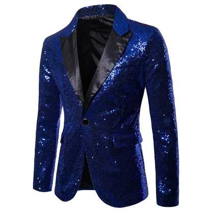Sparkling Sequin Blazer Jacket for Men
