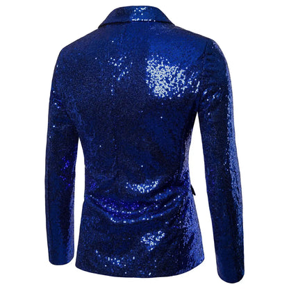 Sparkling Sequin Blazer Jacket for Men