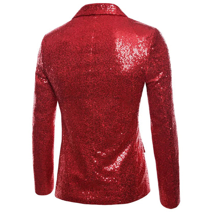 Sparkling Sequin Blazer Jacket for Men
