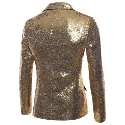 Sparkling Sequin Blazer Jacket for Men