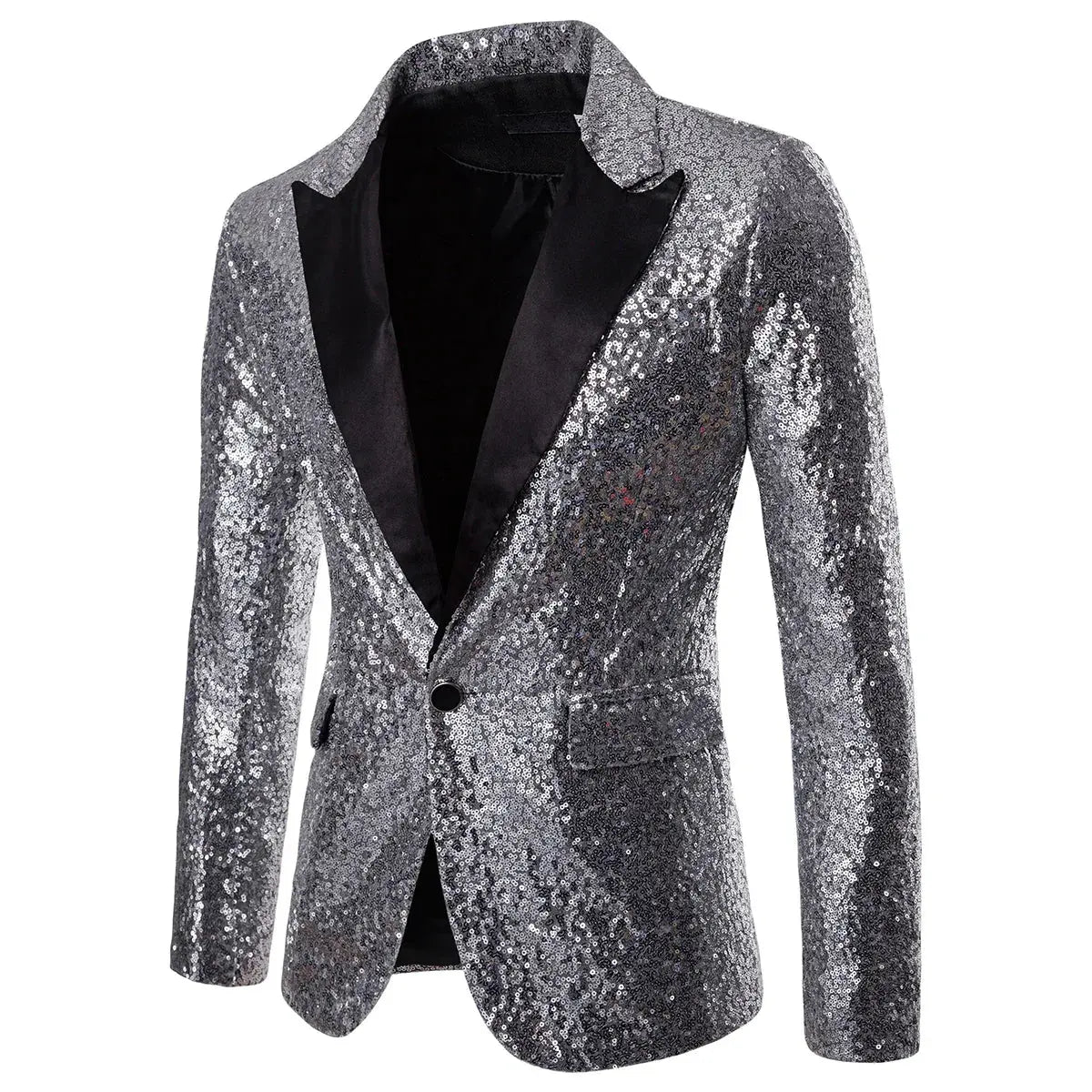 Sparkling Sequin Blazer Jacket for Men
