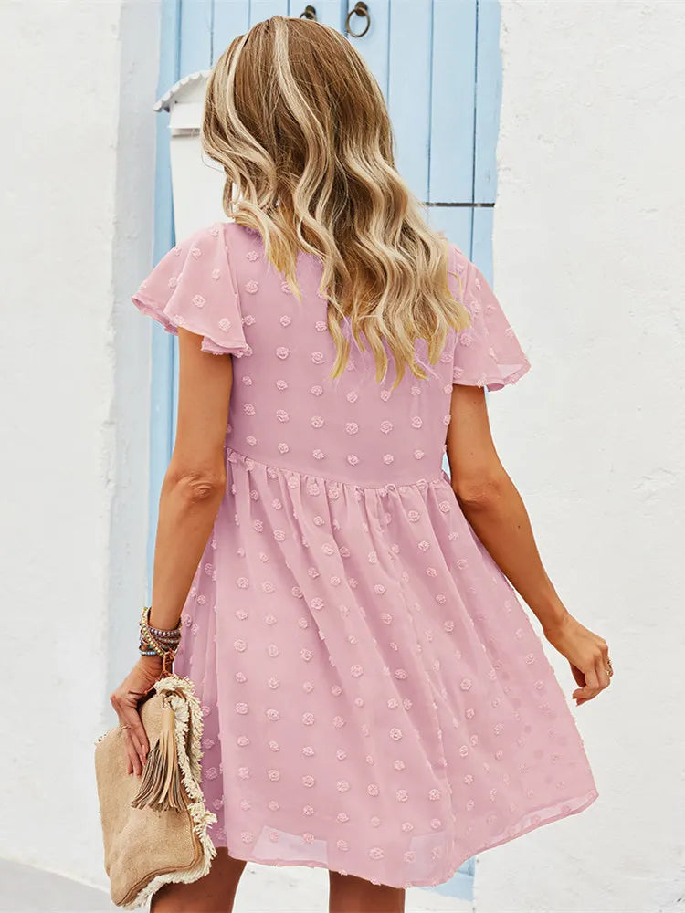 Women's Cute Sleeveless V Neck Summer Dress