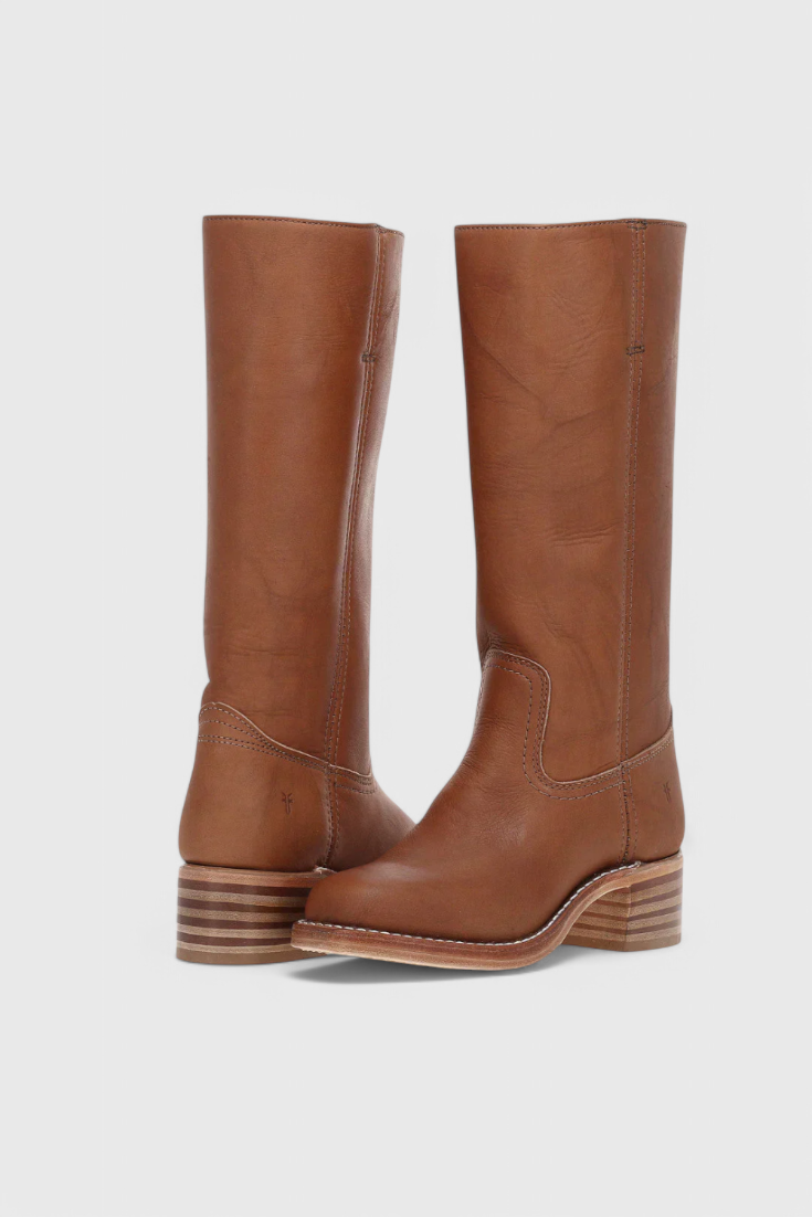 Isla Structured Fit Knee-High Boots | Square Toe Block Heel Boots