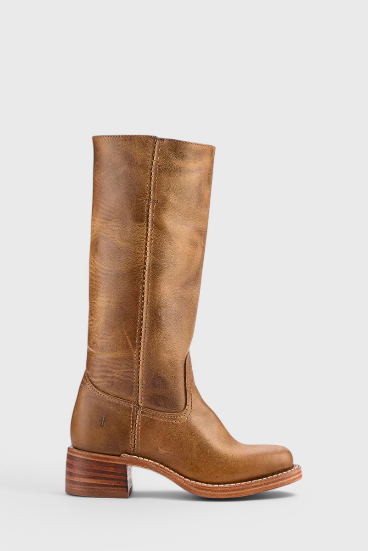 Isla Structured Fit Knee-High Boots | Square Toe Block Heel Boots