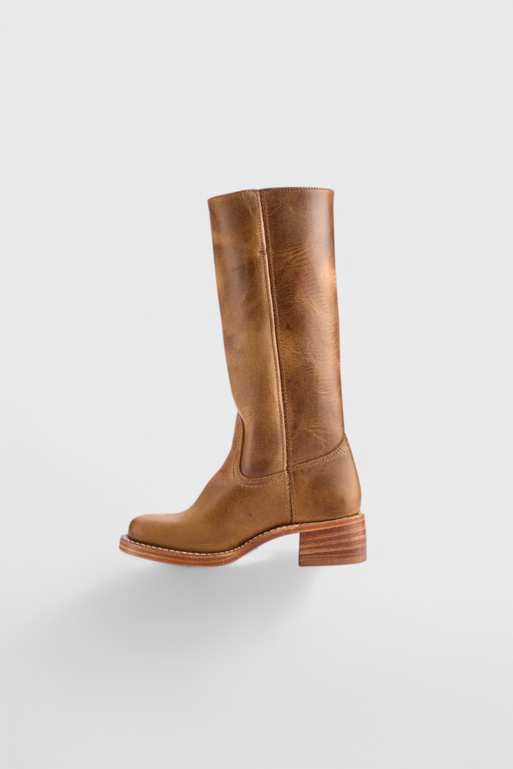 Isla Structured Fit Knee-High Boots | Square Toe Block Heel Boots