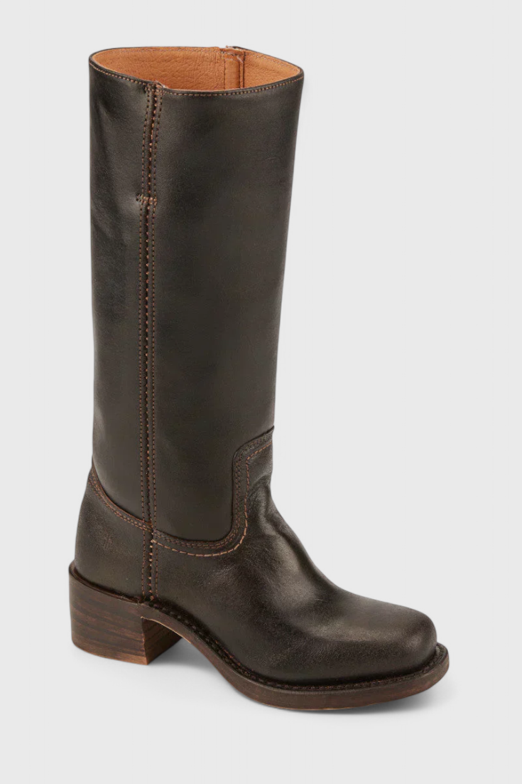 Isla Structured Fit Knee-High Boots | Square Toe Block Heel Boots