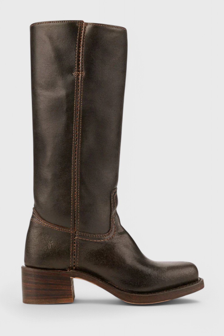 Isla Structured Fit Knee-High Boots | Square Toe Block Heel Boots