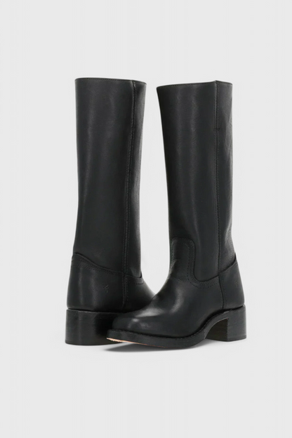 Isla Structured Fit Knee-High Boots | Square Toe Block Heel Boots