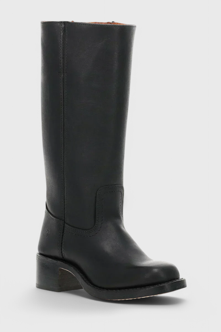 Isla Structured Fit Knee-High Boots | Square Toe Block Heel Boots