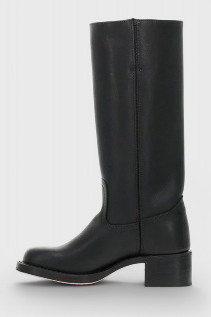 Isla Structured Fit Knee-High Boots | Square Toe Block Heel Boots