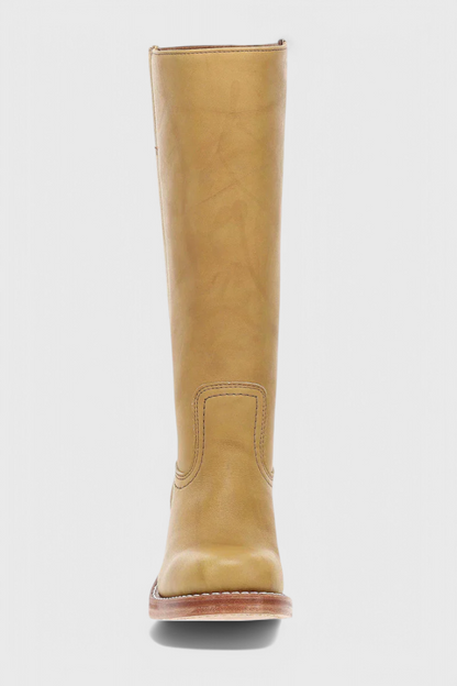 Isla Structured Fit Knee-High Boots | Square Toe Block Heel Boots