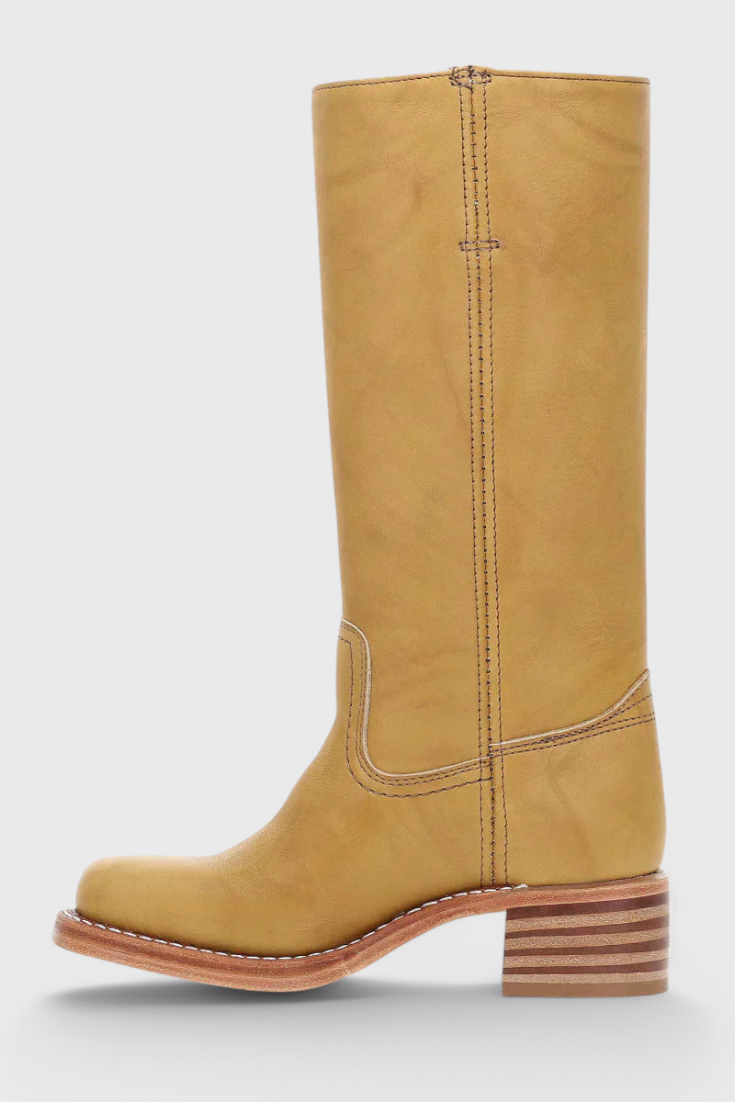 Isla Structured Fit Knee-High Boots | Square Toe Block Heel Boots