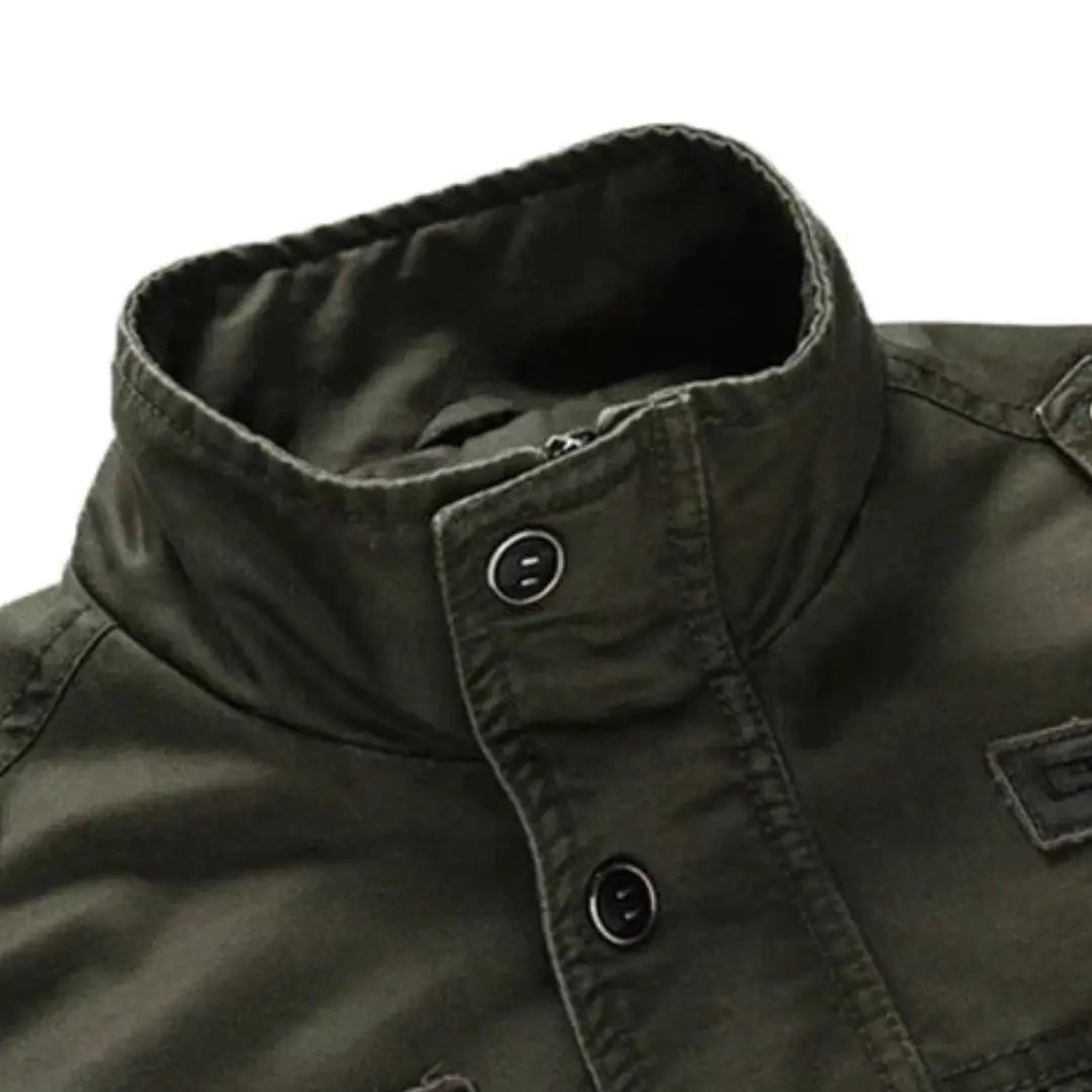 Stand Collar Military Jacket for Men