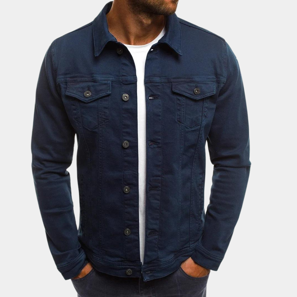 Men’s Classic Slim Fit Denim Streetwear Jacket