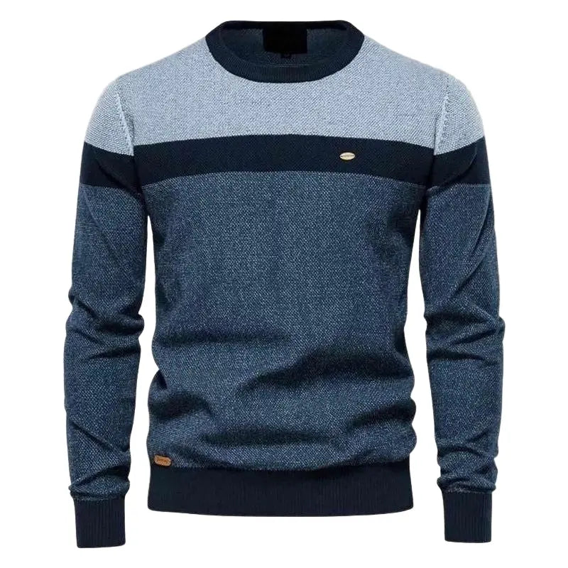 Striped Crew Neck Sweater for Men
