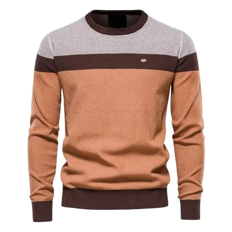 Striped Crew Neck Sweater for Men