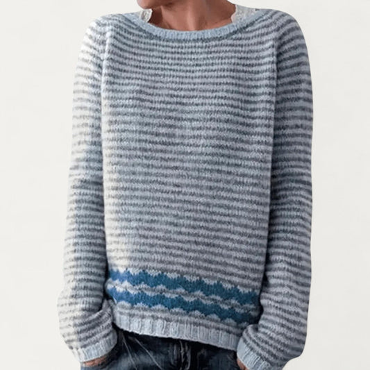 Women’s Striped Textured Knit Sweater
