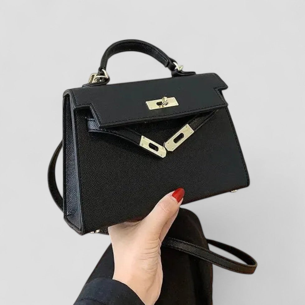 Structured Leather Look Mini Crossbody Bag for Women