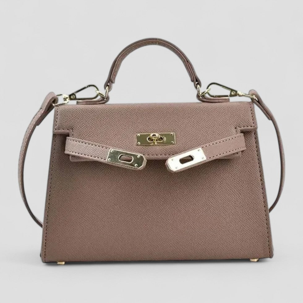 Structured Leather Look Mini Crossbody Bag for Women