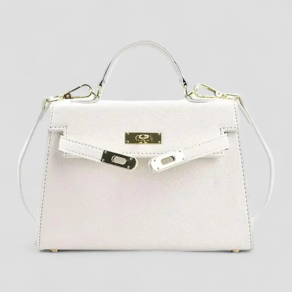 Structured Leather Look Mini Crossbody Bag for Women