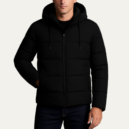Men’s Waterproof Quilted Hooded Puffer Jacket