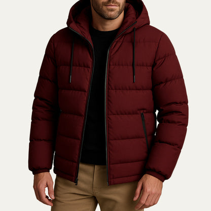 Men’s Waterproof Quilted Hooded Puffer Jacket